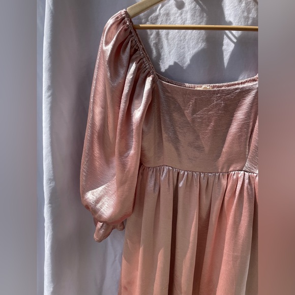 ENTRO | Satin Babydoll Dress | S - Picture 3 of 7